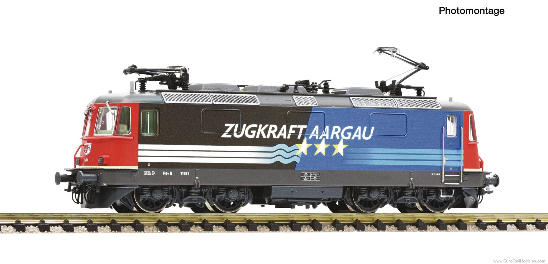 Fleischmann 7570077 SBB 'Aargau' Re 4/4 11 Electic Locomotive DCC