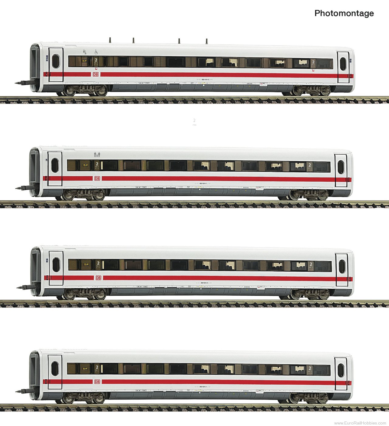 Fleischmann 7760013 DB AG ICE 4 Piece Supplementary Coach Set
