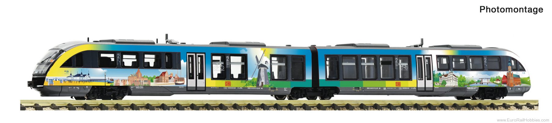 Fleischmann 7770015 DB AG UBB VT 642 039 Dual Railcar DCC w/Sound