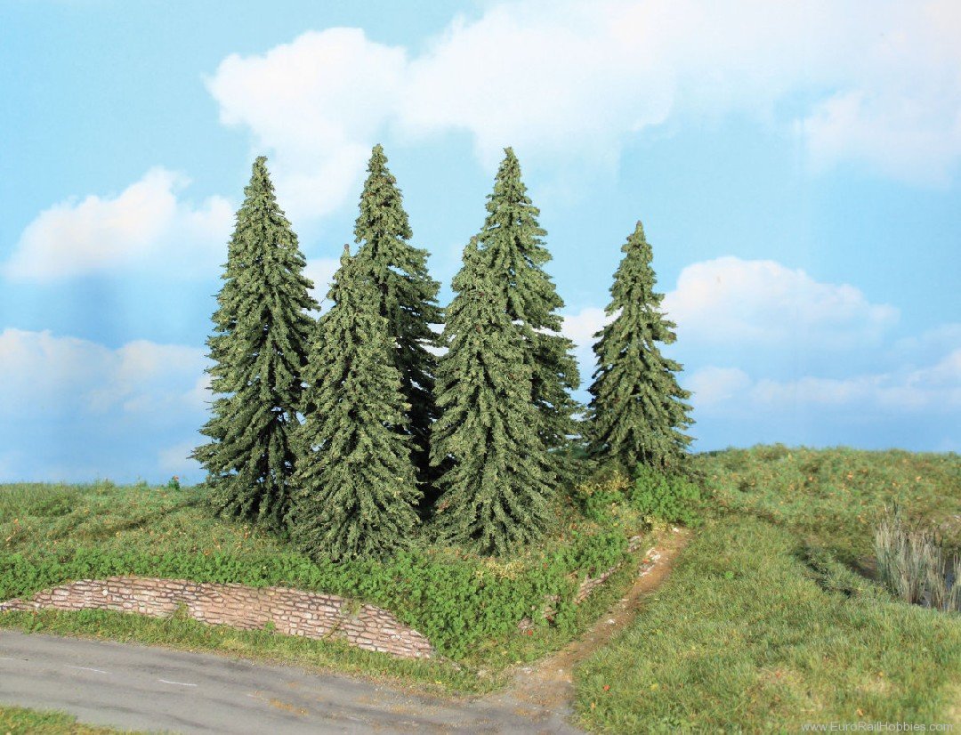 Heki 21801 Heki Weather Spruce Trees 14-18 cm / 6 Pieces