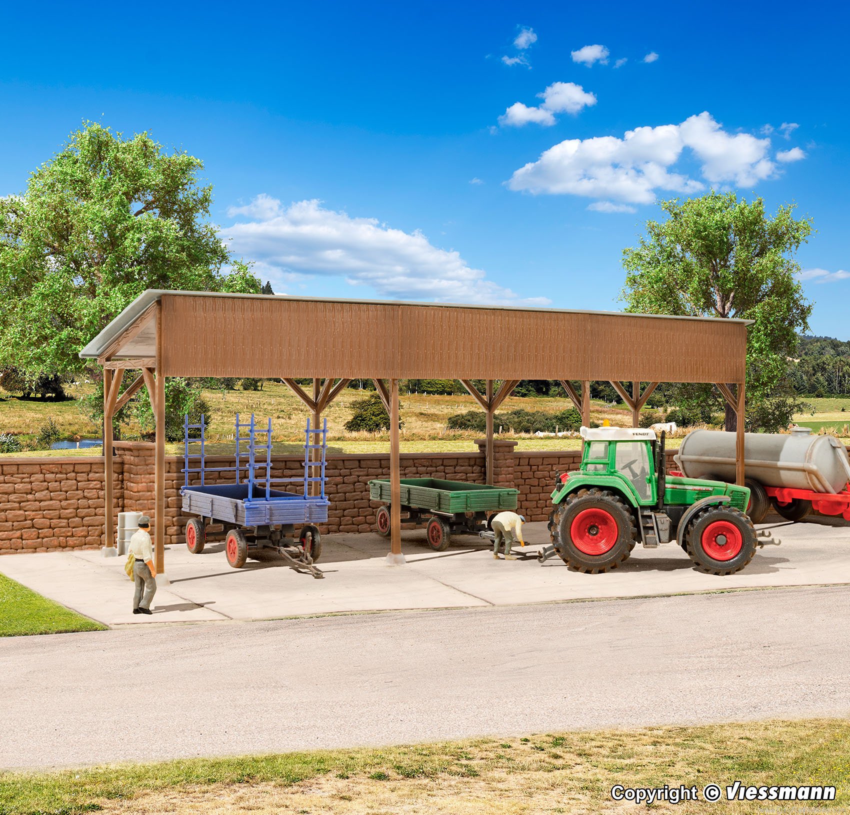 Kibri 38349 38349 H0 Wooden carport