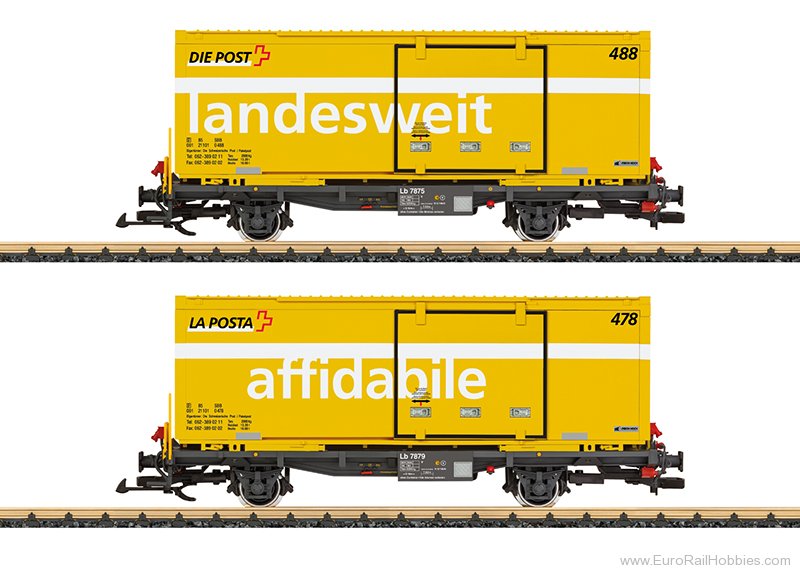 LGB 45886 RhB Post Container Car Set