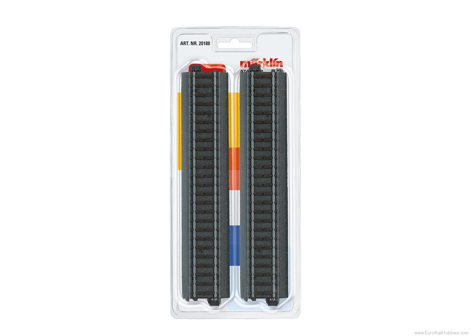 Marklin 20188 C-Track straight 188mm (4 pcs.)