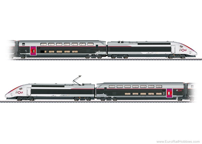 Marklin 37798 Marklin SNCF TGV INOUI EuroDuplex 4 Piece Tra
