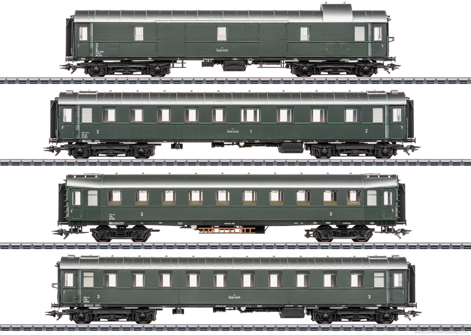 Marklin 42525 Marklin OBB Passenger 4 Piece Car Set for OBB