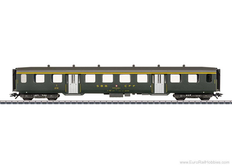 Marklin 43363 Marklin SBB Light Steel Car, 1st Class Coach