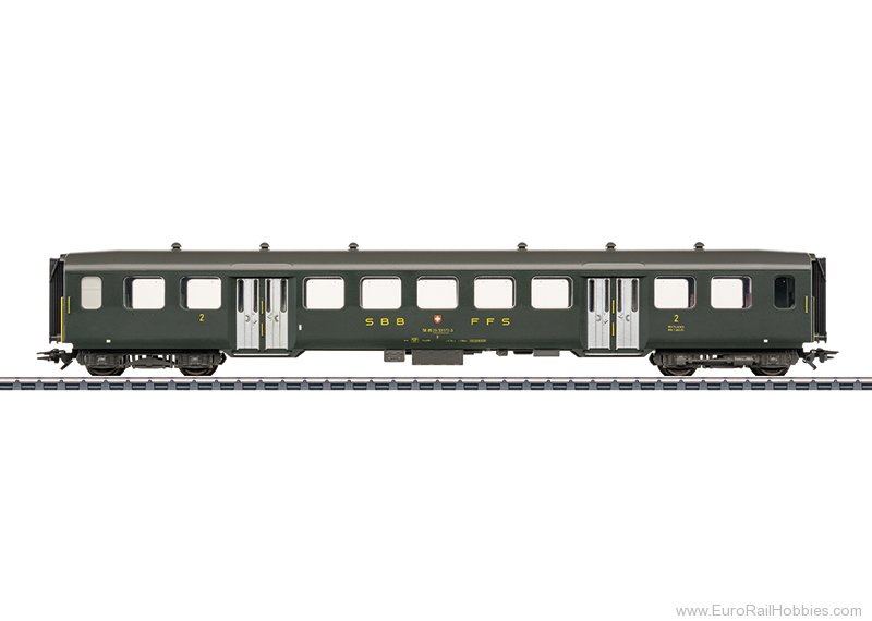 Marklin 43373 Marklin SBB Light Steel Car, 2nd Class Coach