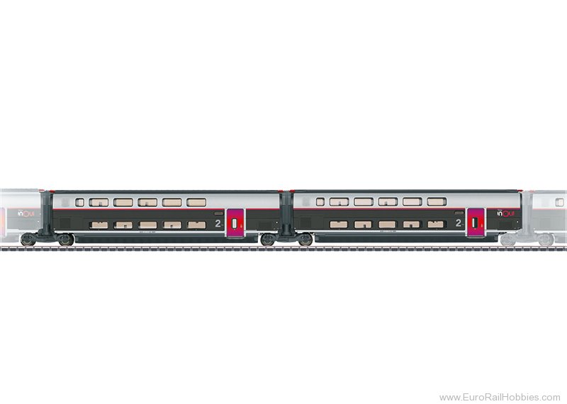Marklin 43438 Marklin SNCF TGV INOUI EuroDuplex 2 Piece Add