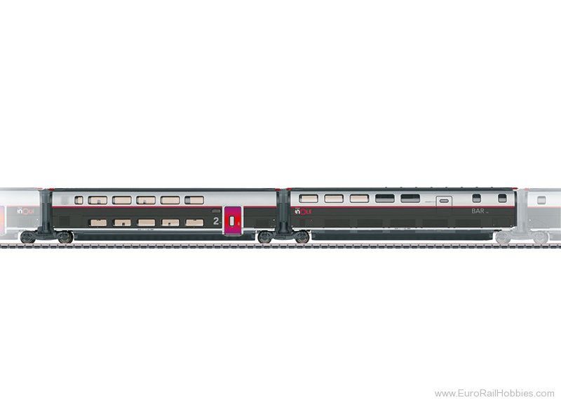 Marklin 43448 Marklin SNCF TGV INOUI EuroDuplex 2 Piece Add