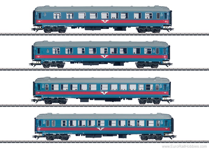 Marklin 43789 SJ Express Train 4 Piece Coach Set