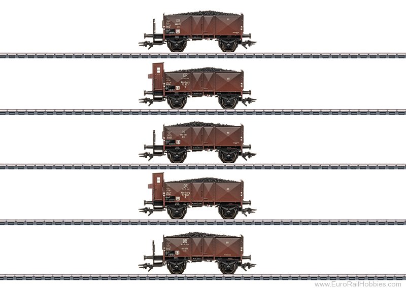 Marklin 46047 Marklin DB Set of 6 Freight Cars, w/Real Coal