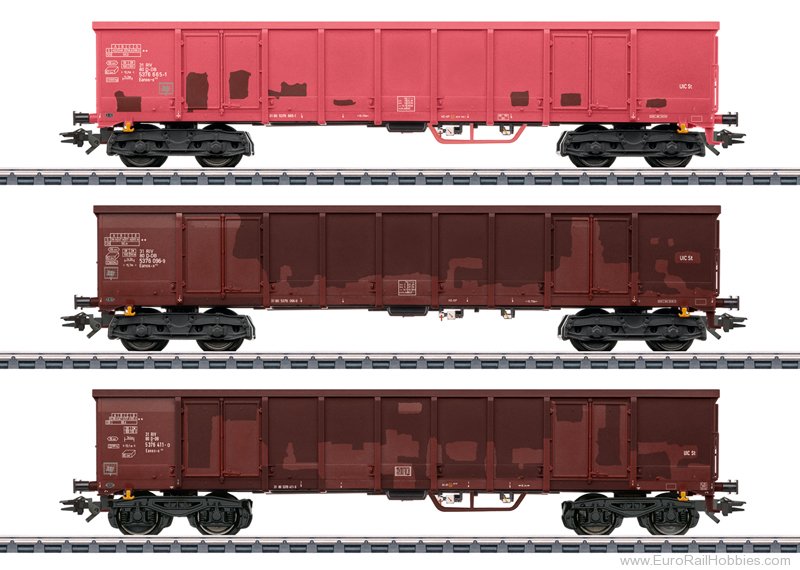 Marklin 47188 Marklin DB AG Hi-Side 3 Piece Gondola Weather