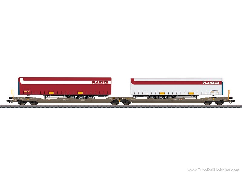 Marklin 47475 Marklin Hupac Double Pocket Car w/ 2 Trailers
