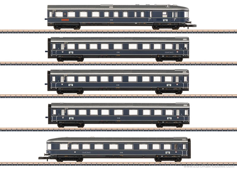 Marklin 87615 Marklin DB Blue Gentian 5 Piece Coach Set (1/