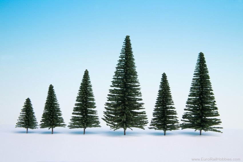 Noch 26930 Fir Trees with Planting Pin, 10 pcs., 5-14 cm
