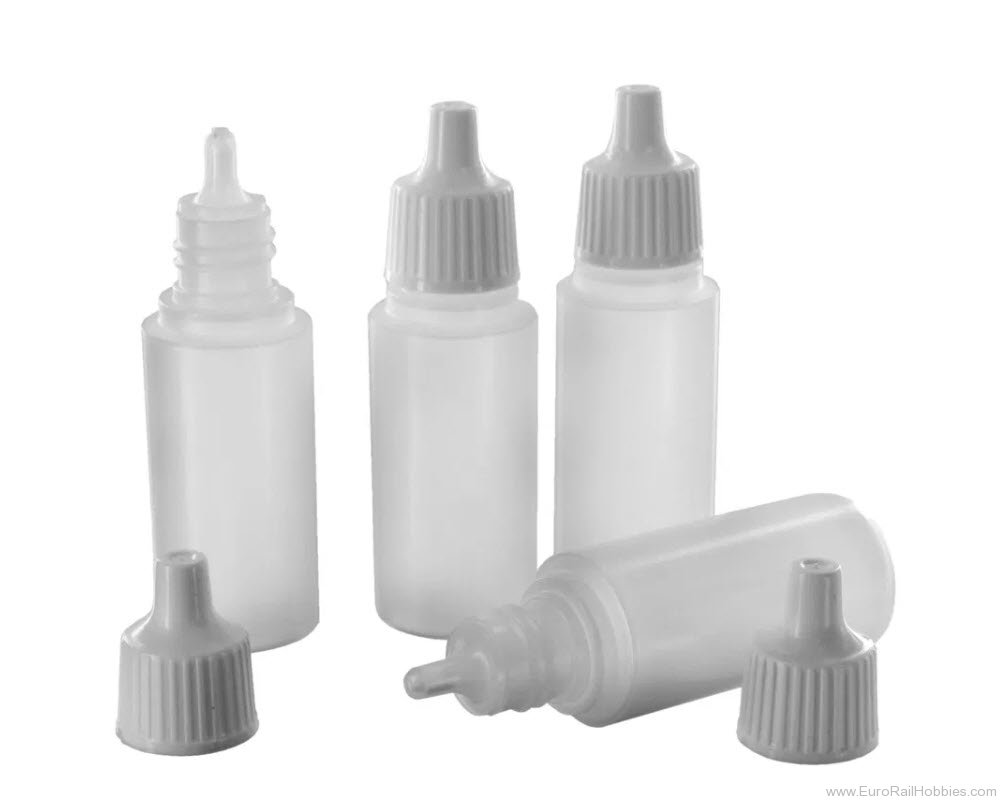 Noch 60100 Plastic Bottle with lid, 4 pieces