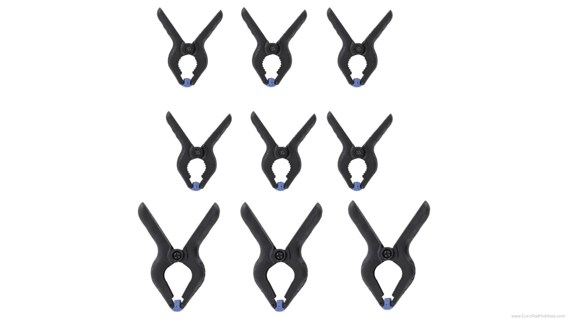 Noch 60105 Nylon Clamp Set, 9 pieces