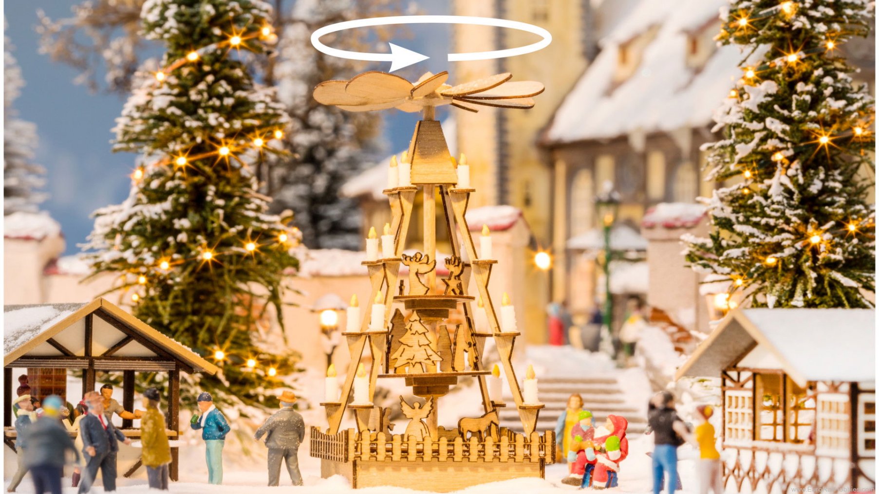 Noch 66413 micro-motion Christmas Market Pyramid 