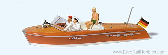 Preiser 10688 Motor-boat Riva Ariston with crew (1)