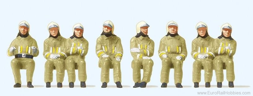 Preiser 10769 Firemen, Beige Uniform, Seated driver and cre