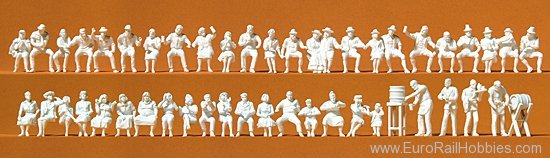 Preiser 16356 In the beer garden. 46 unpainted miniature fi