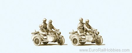 Preiser 16615 Motor-cycle crew NVA, Motor-cycle Zuendapp KS