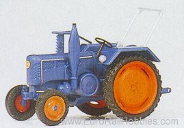 Preiser 17925 Tractors -- Lanz D2416 (blue) w/Sickle Bar Mo