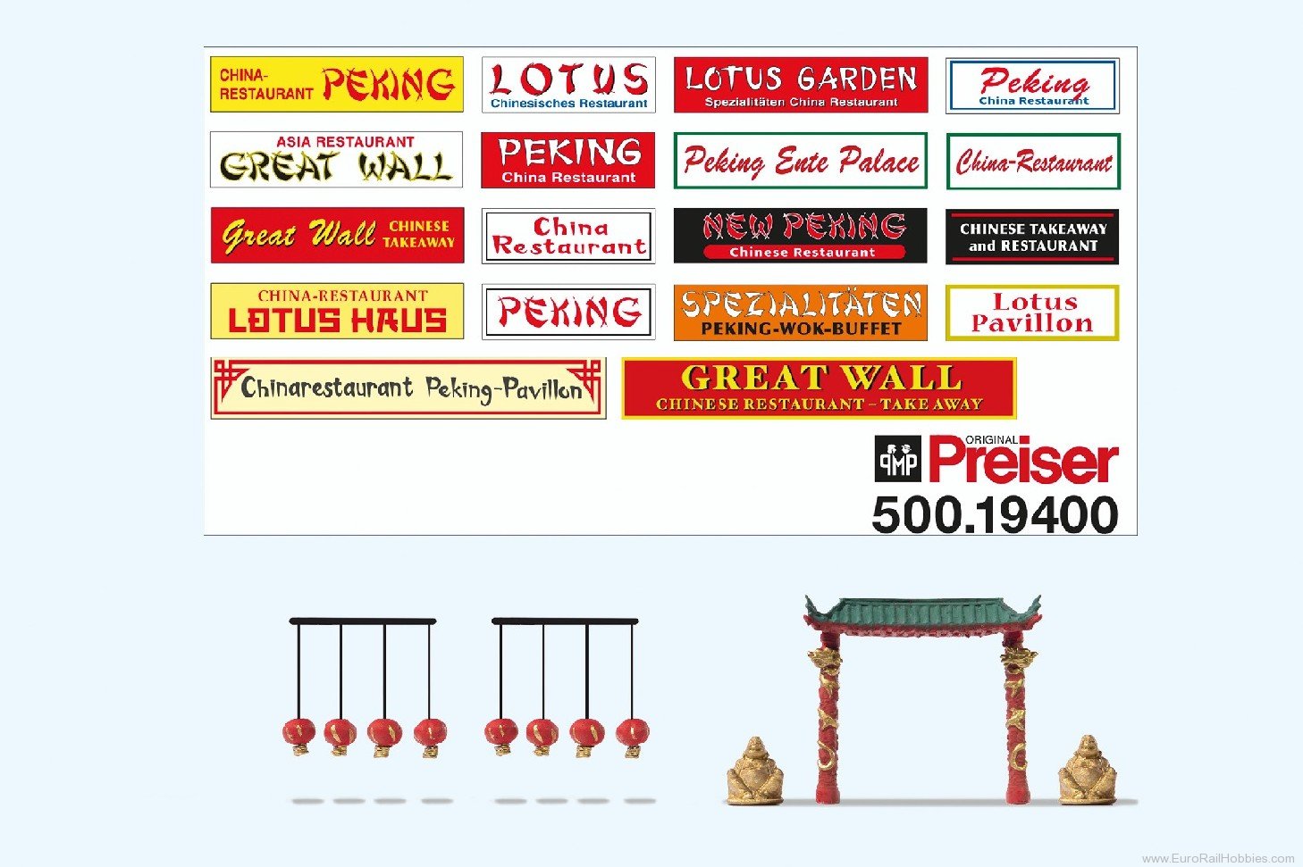 Preiser 19400 Preiser 'Accessories set for Chinese restaura