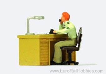 Preiser 28107 Police Officer at desk