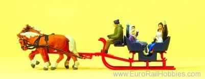 Preiser 30420 Tourists in Sleigh