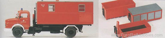 Preiser 31116 MB Truck w/4 containers 