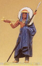 Preiser 54604 Indian chief w/peace pipe 