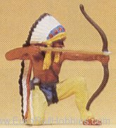 Preiser 54614 Indian chief w/bow kneelg 