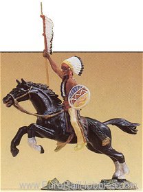 Preiser 54659 Indian chief on horse-blk 