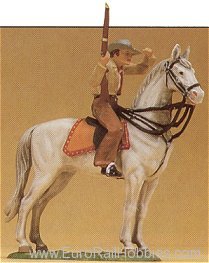 Preiser 54820 Cowboy on wht horse-stng 