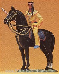 Preiser 54964 Indian on blk horse 