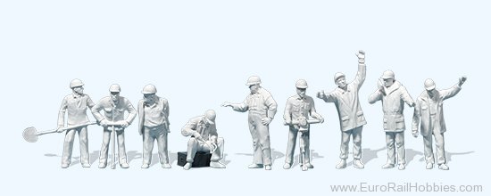 Preiser 63003 Railway & Track Construction Workers (Unpaint
