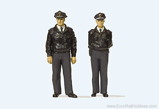 Preiser 63101 Standing policemen, blue uniform. Federal Rep