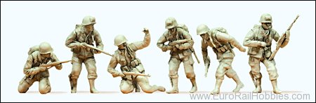 Preiser 64018 US-Airborne Troops. D-Day 1944; 6 Unpainted F