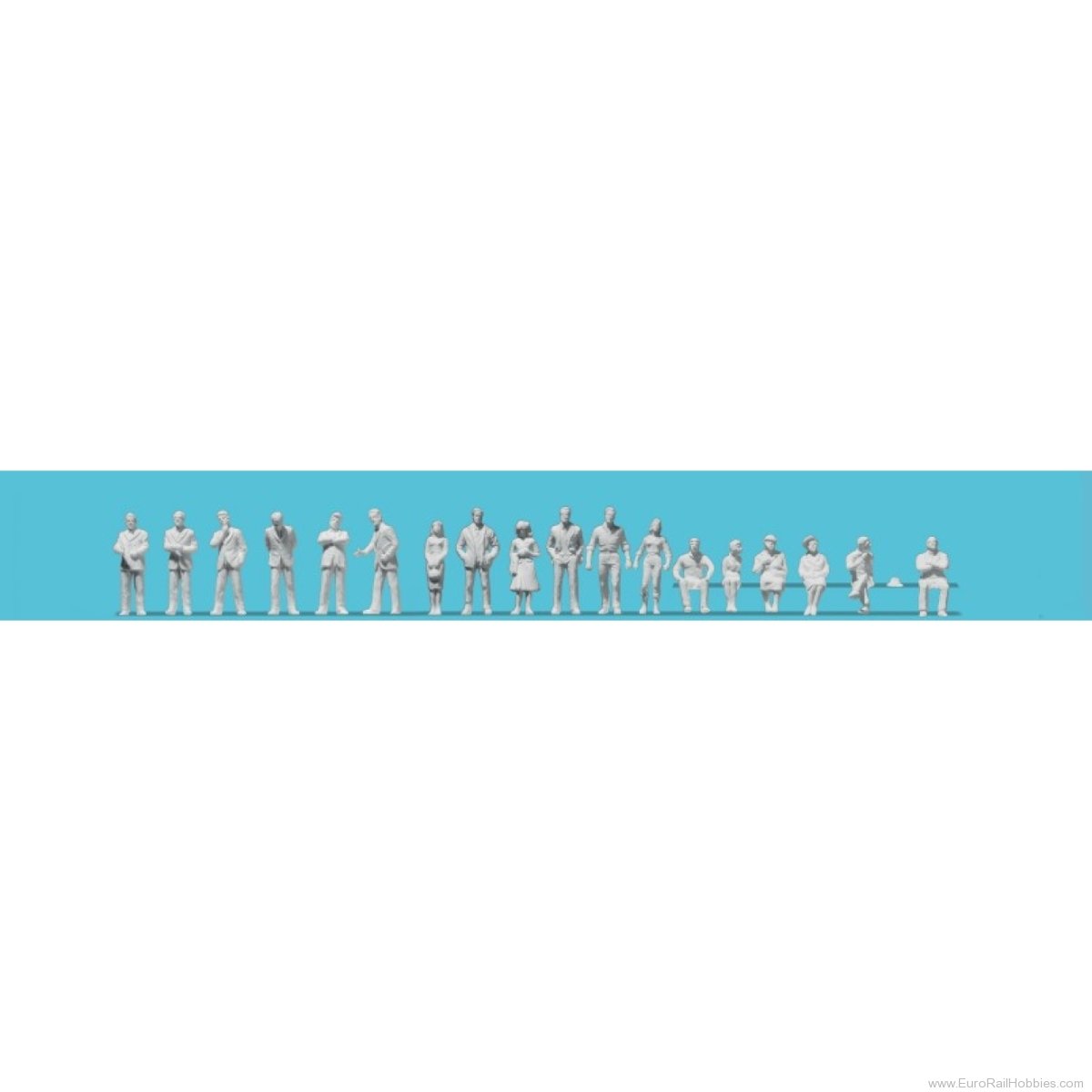Preiser 74094 Preiser Passersby, seated people, businesspeo