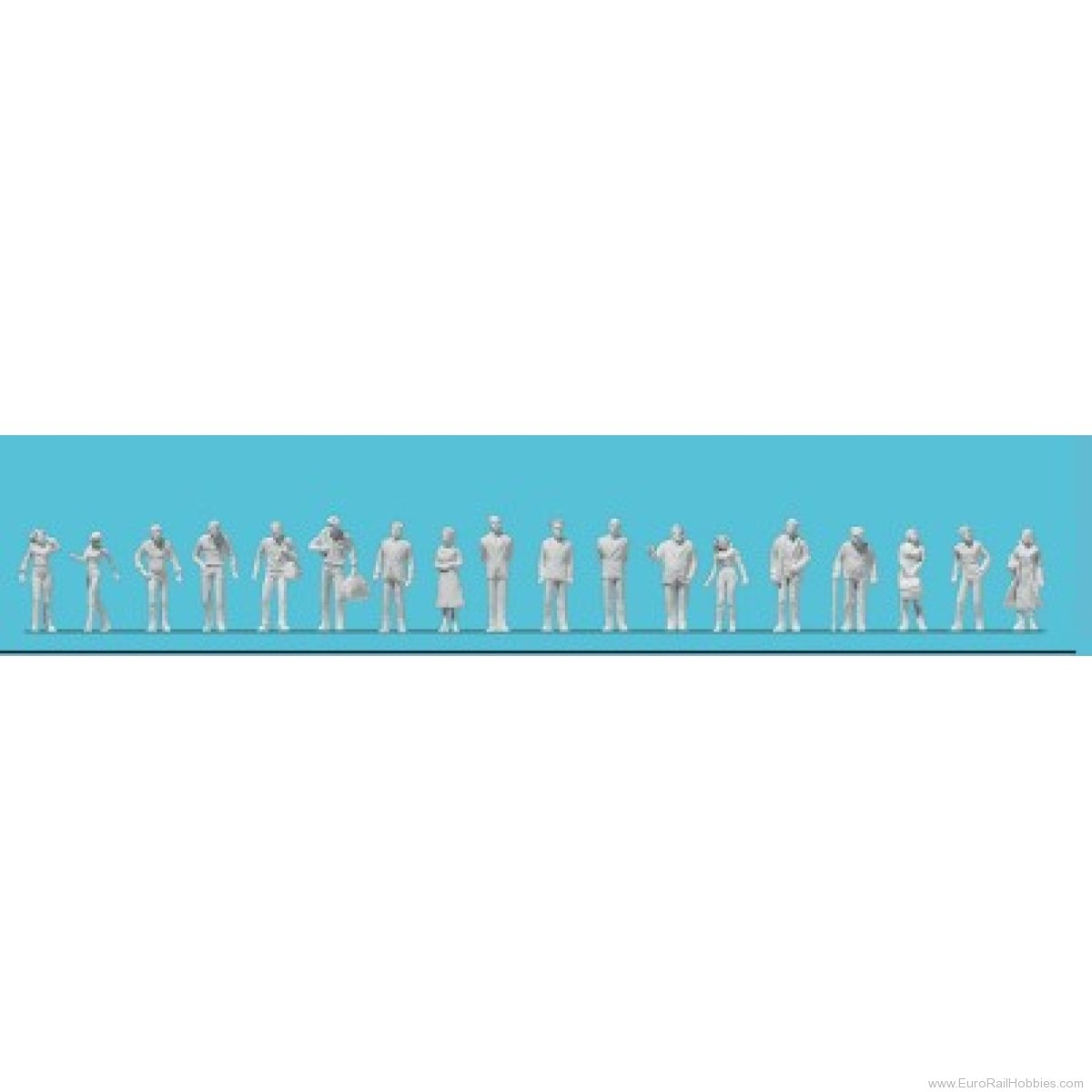 Preiser 80993 Preiser Passersby (18) unpainted miniature fi