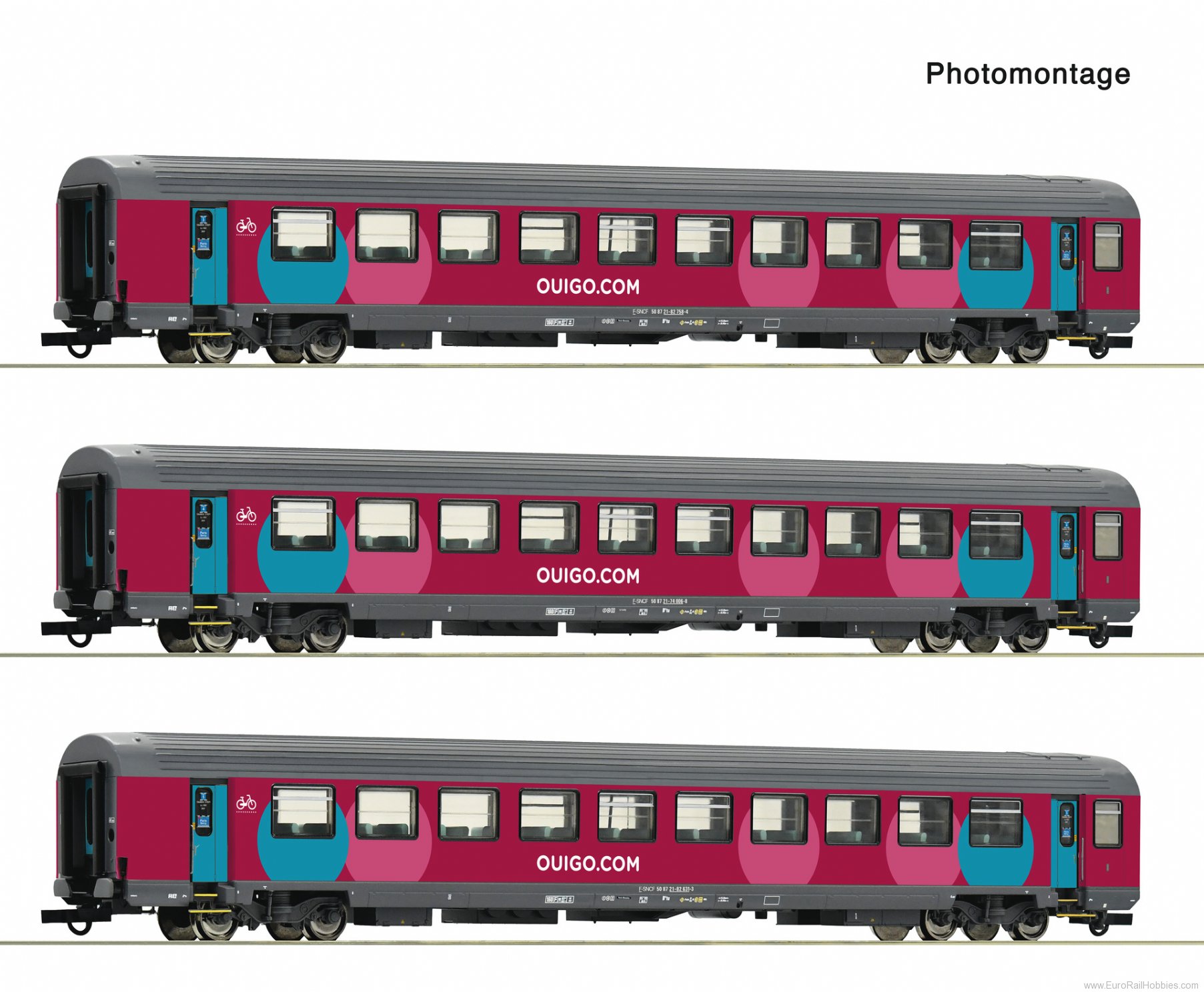 Roco 6200025 SNCF 3-Piece Set Corail Coaches