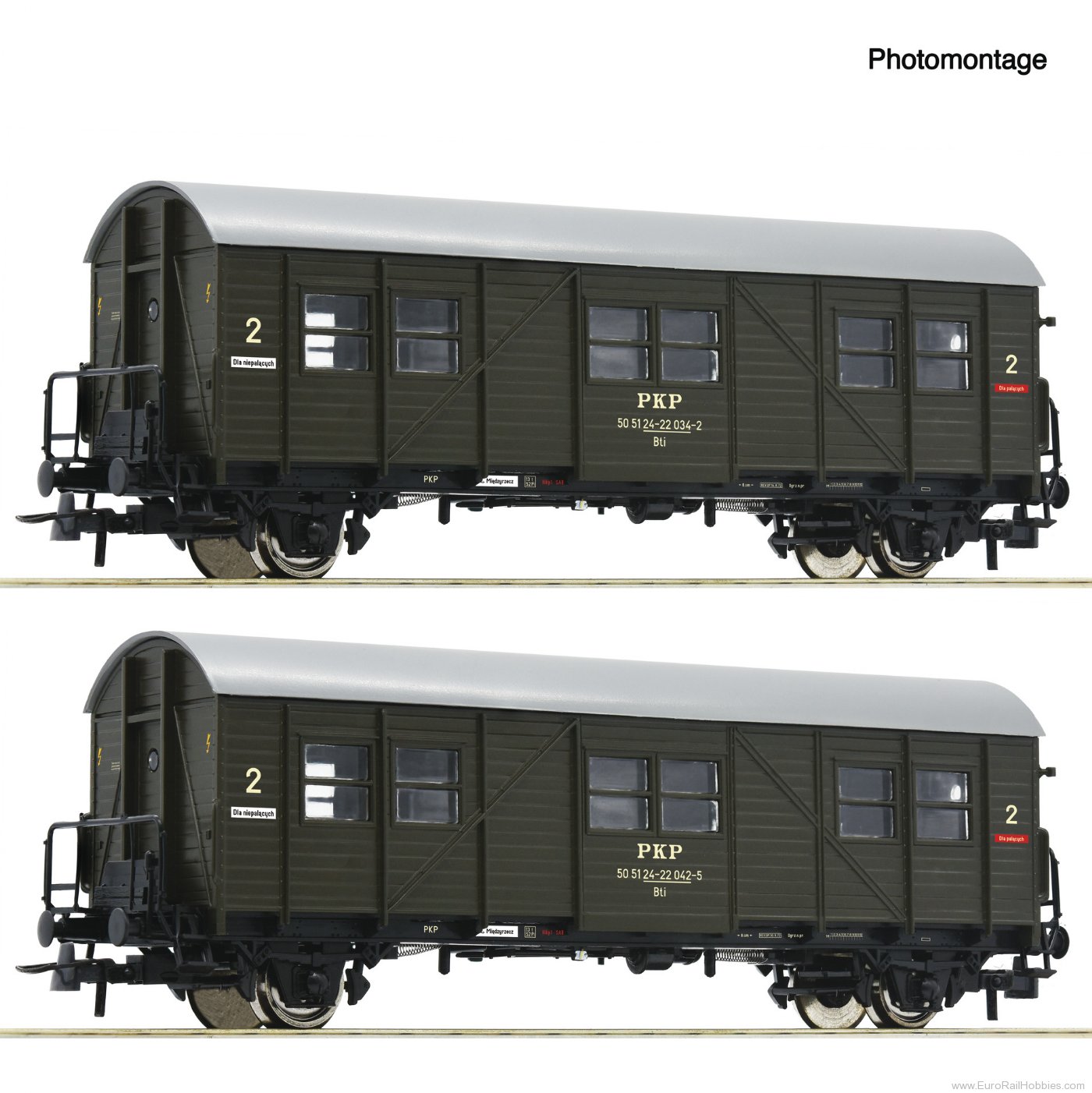 Roco 6200195 Roco PKP 2 Piece Auxillary Passenger Coach Se