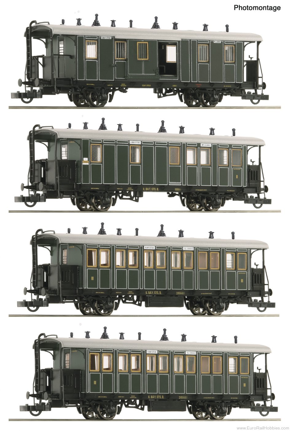 Roco 6200197 Roco K.Bay.St.B. 4 Piece Passenger Coach Set