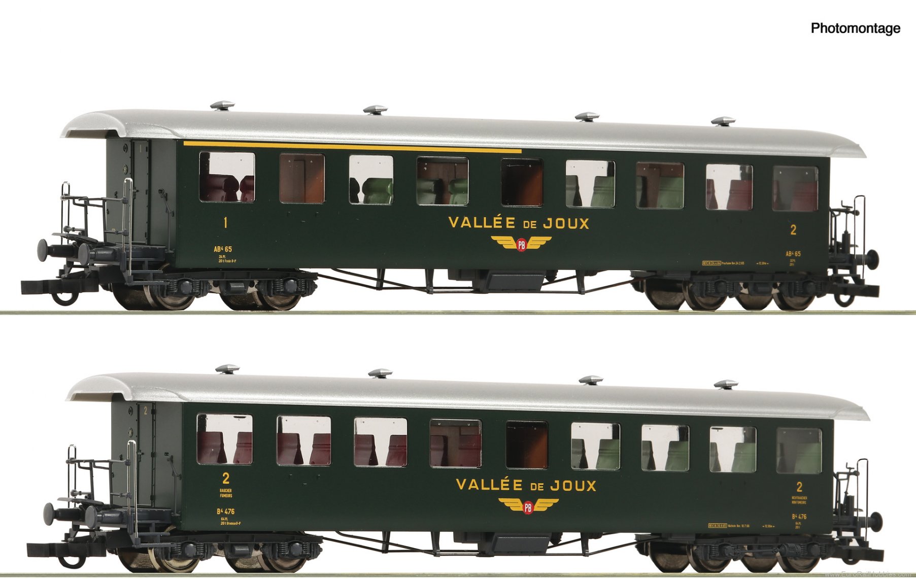 Roco 6200198 Roco 2 Piece Set 'Seetalbahnwagen' Passenger 