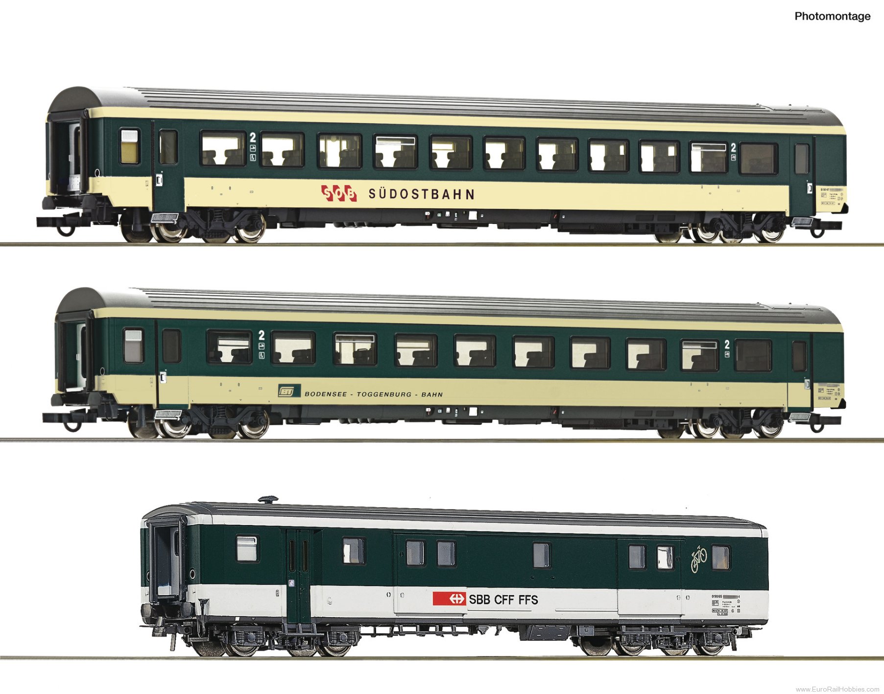 Roco 6200212 Roco SOB 'Voralpen Express' 3 Piece Passenger