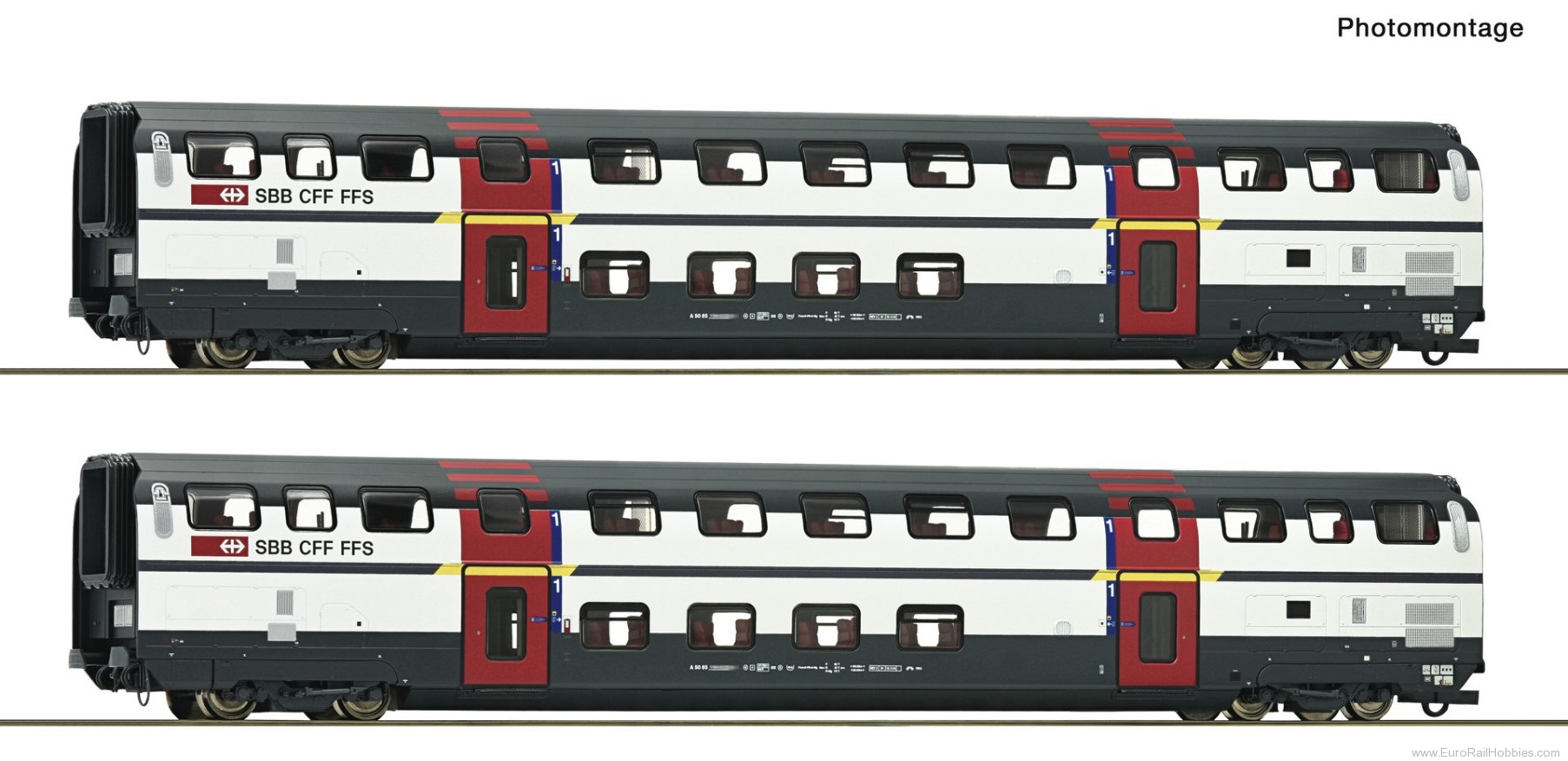 Roco 6200215 Roco SBB 2 Piece IC2000 1st Class Double-deck