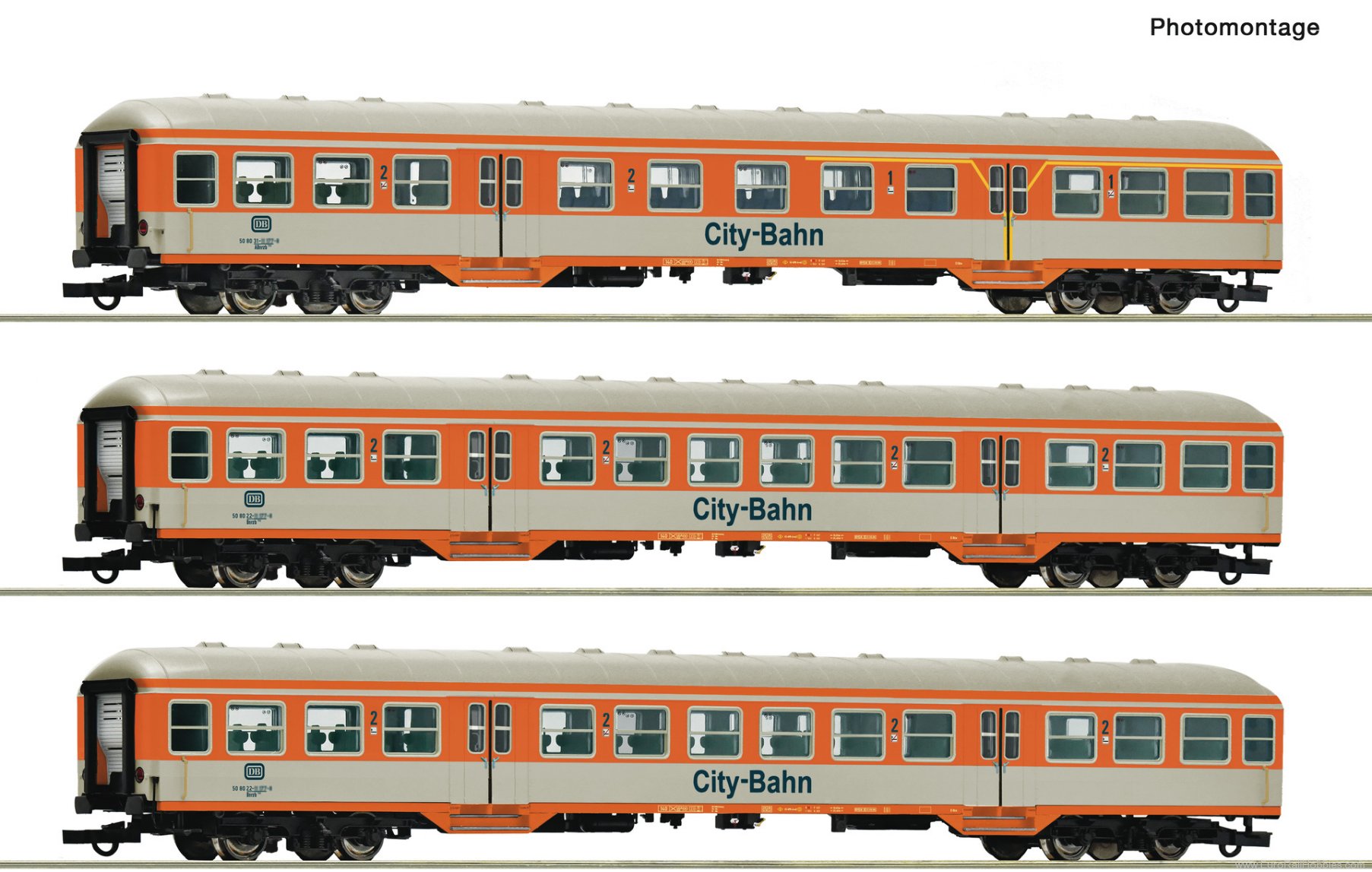 Roco 6200247 Roco DB 3 Piece 'City-Bahn' Commuter Coach Se