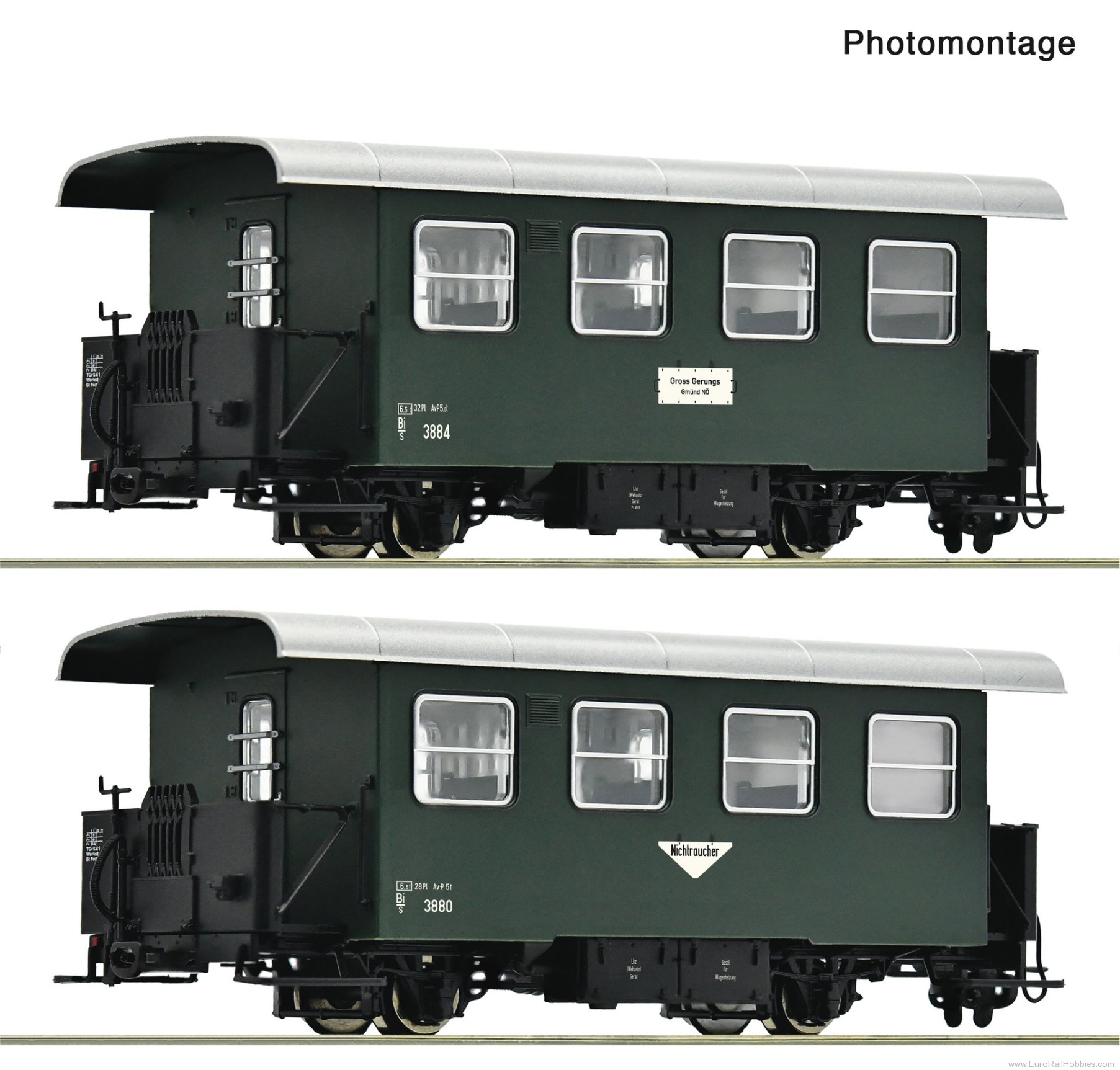 Roco 6240005 Roco OBB 2 Piece Narrow Gauge Passenger Set