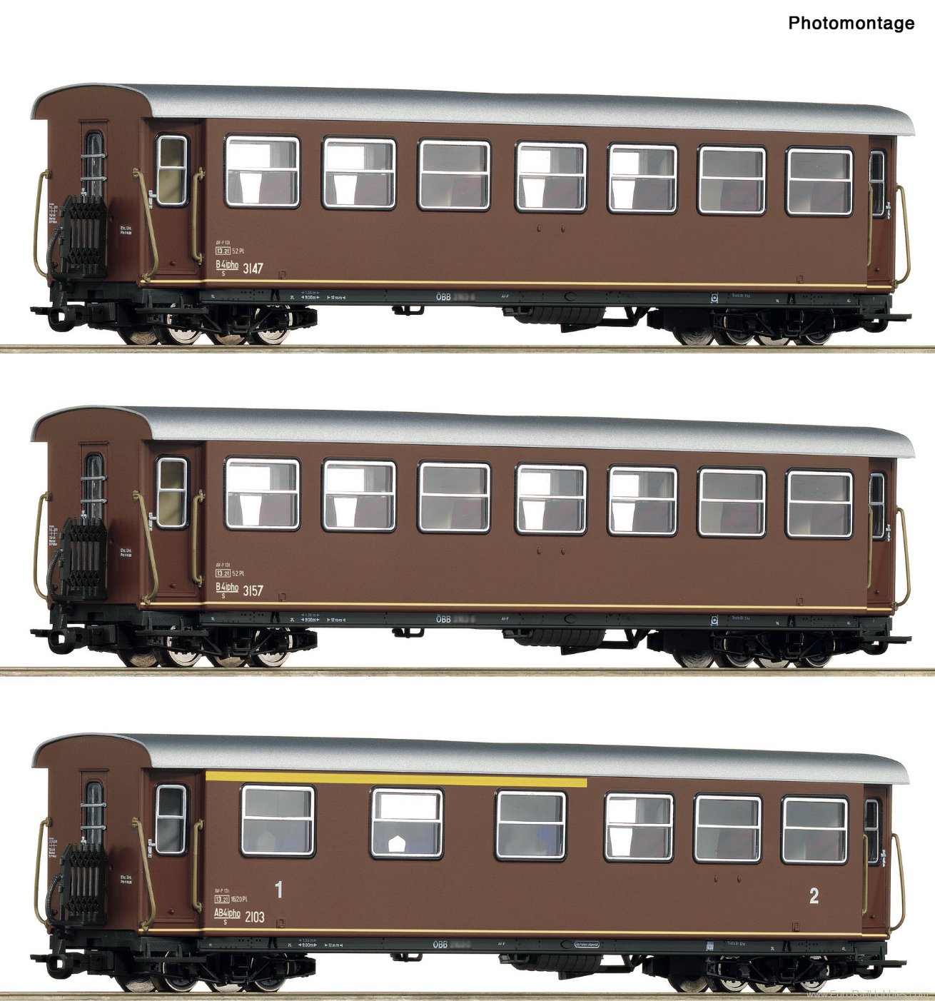 Roco 6240007 Roco OBB 3 Piece Narrow Gauge Passenger Set